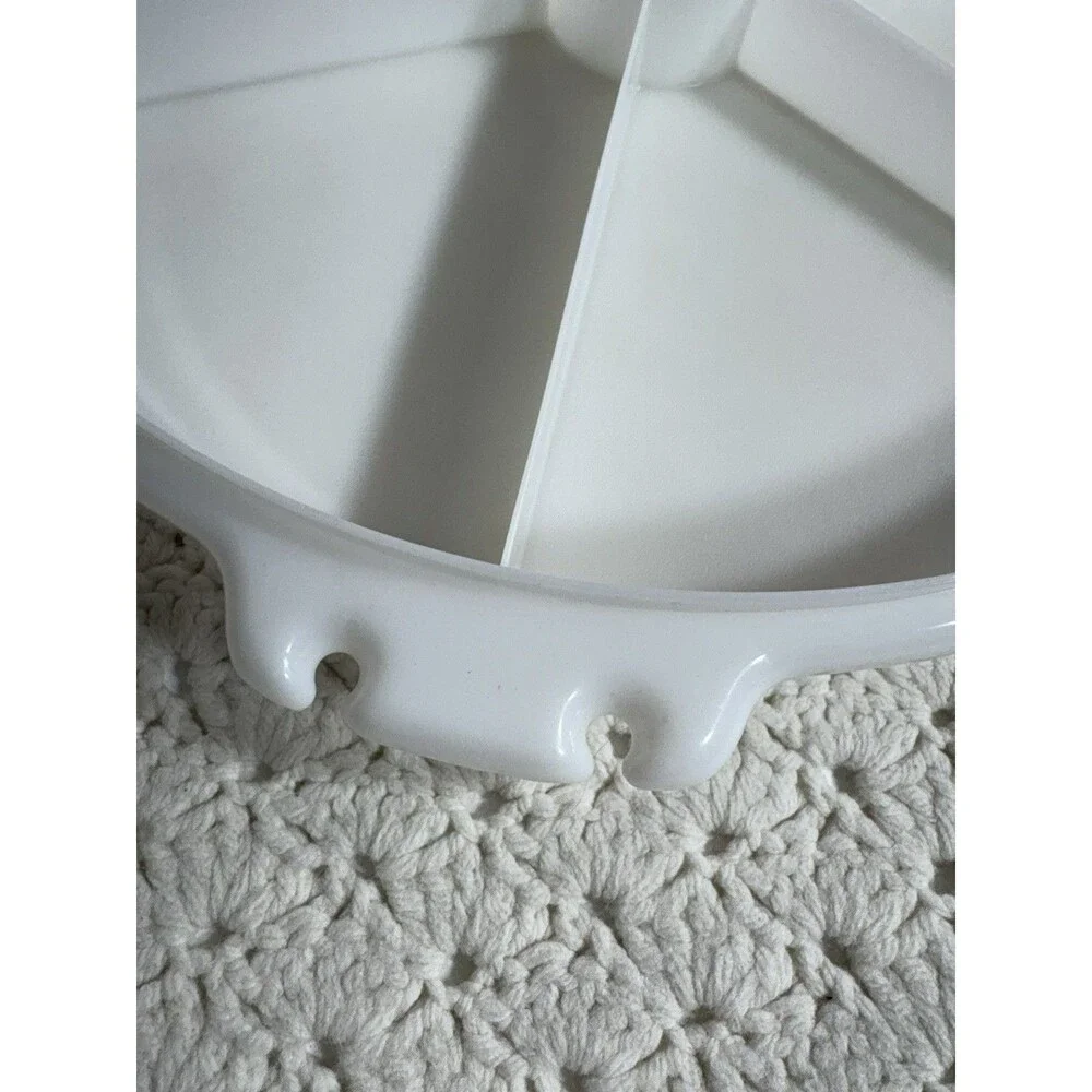 Tupperware 405-2 Party Susan Divided Relish Veggie Tray Lid 224-11 Vintage